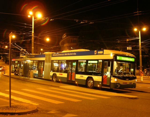 double articulated trolleybus in Zurich